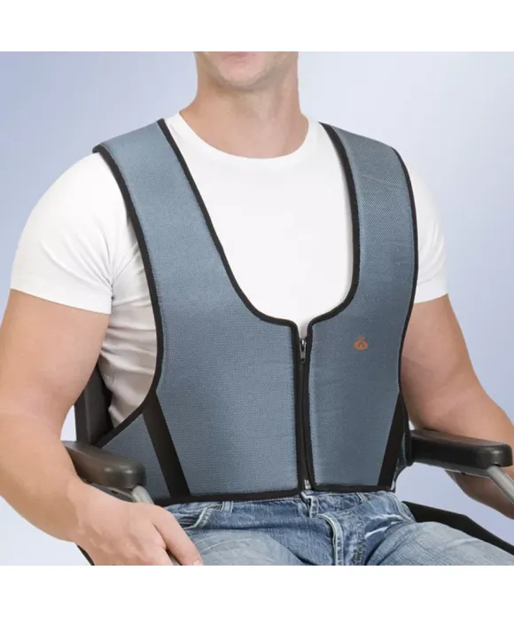 Arnés chaleco con cremallera para silla