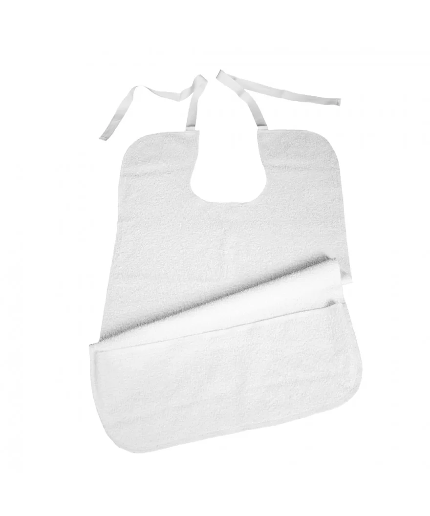 Babero de rizo impermeable para adultos